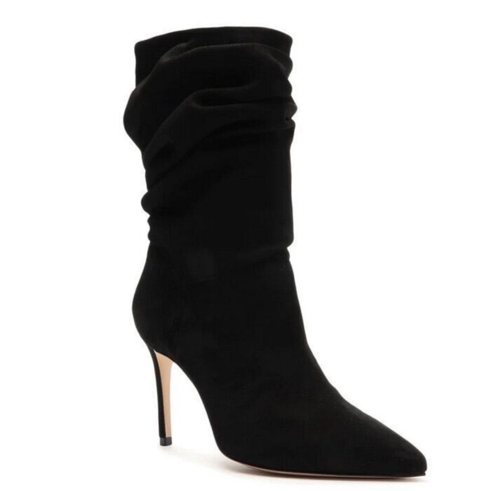 New! Schutz Ashlee Boots Black Suede
